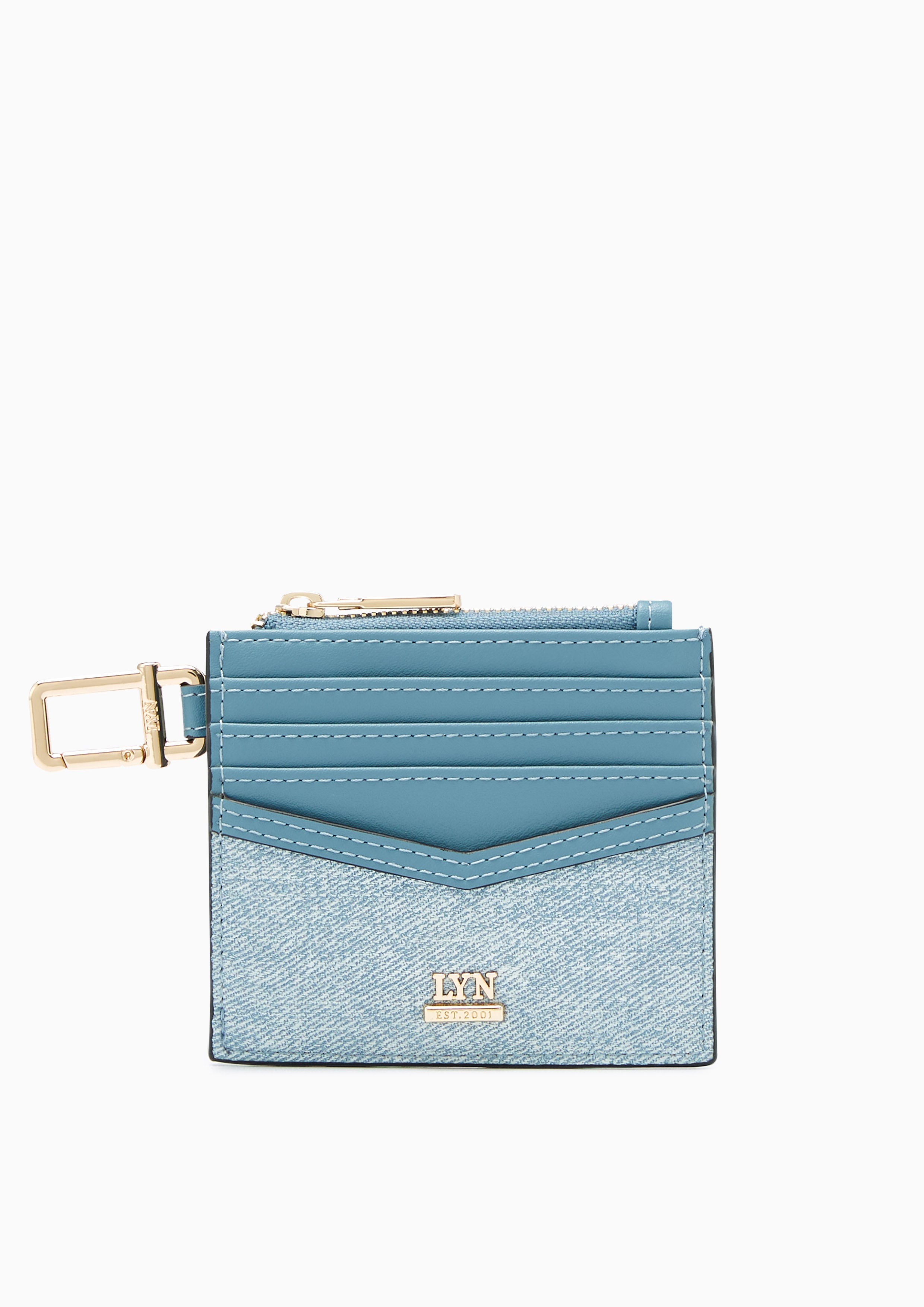 Nya Zipped Short Card Holder Blue