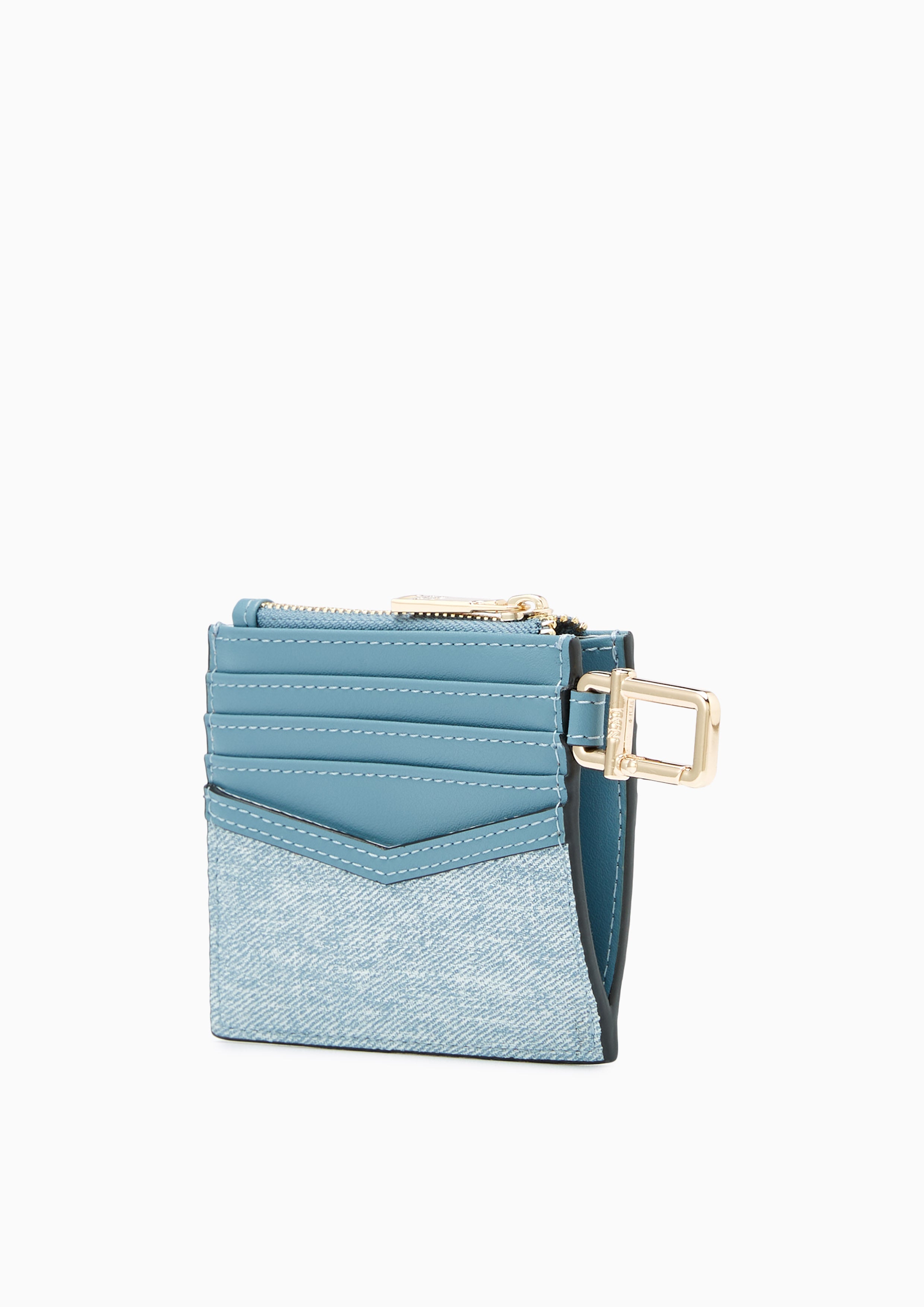 Nya Zipped Short Card Holder Blue