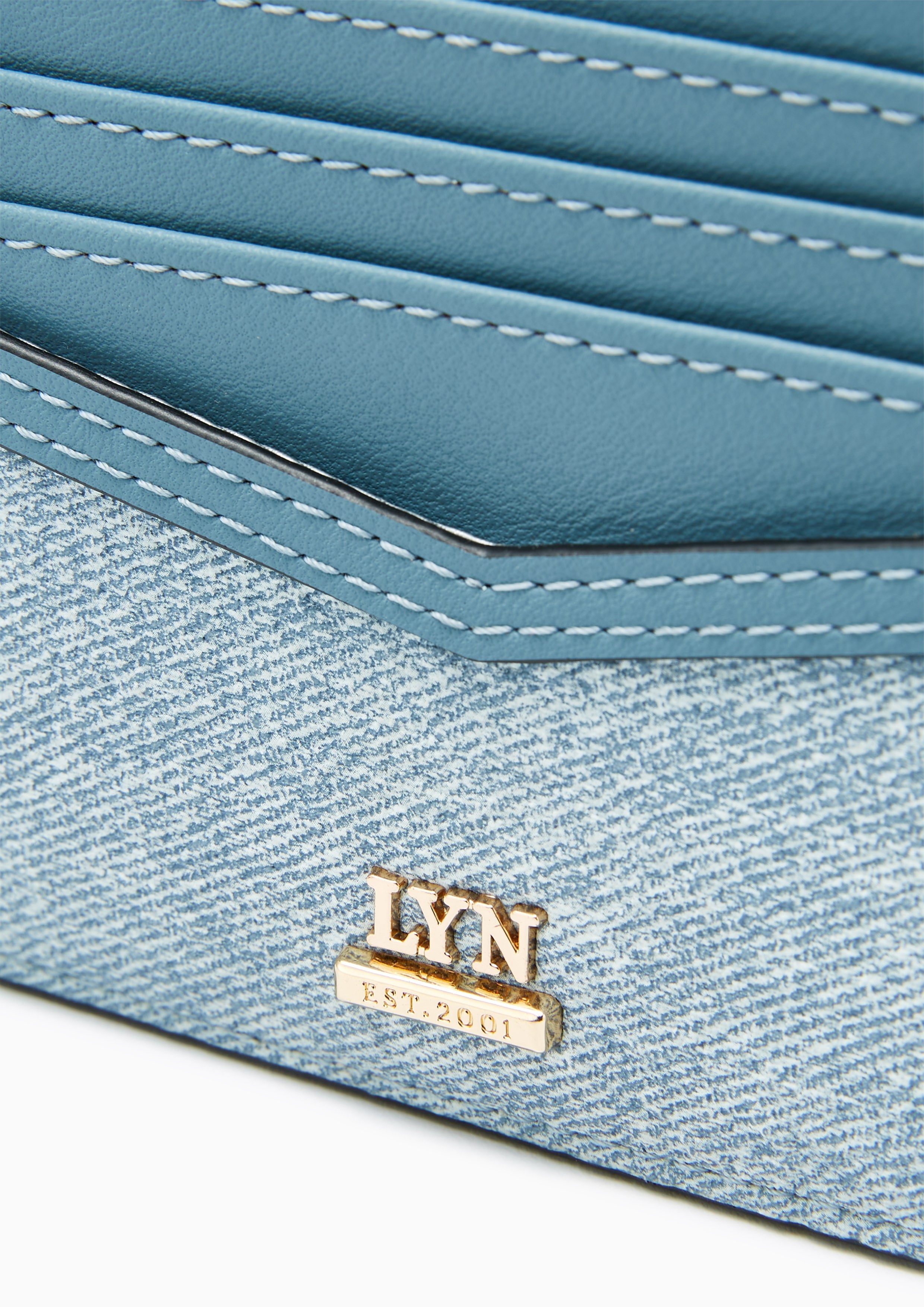 Nya Zipped Short Card Holder Blue