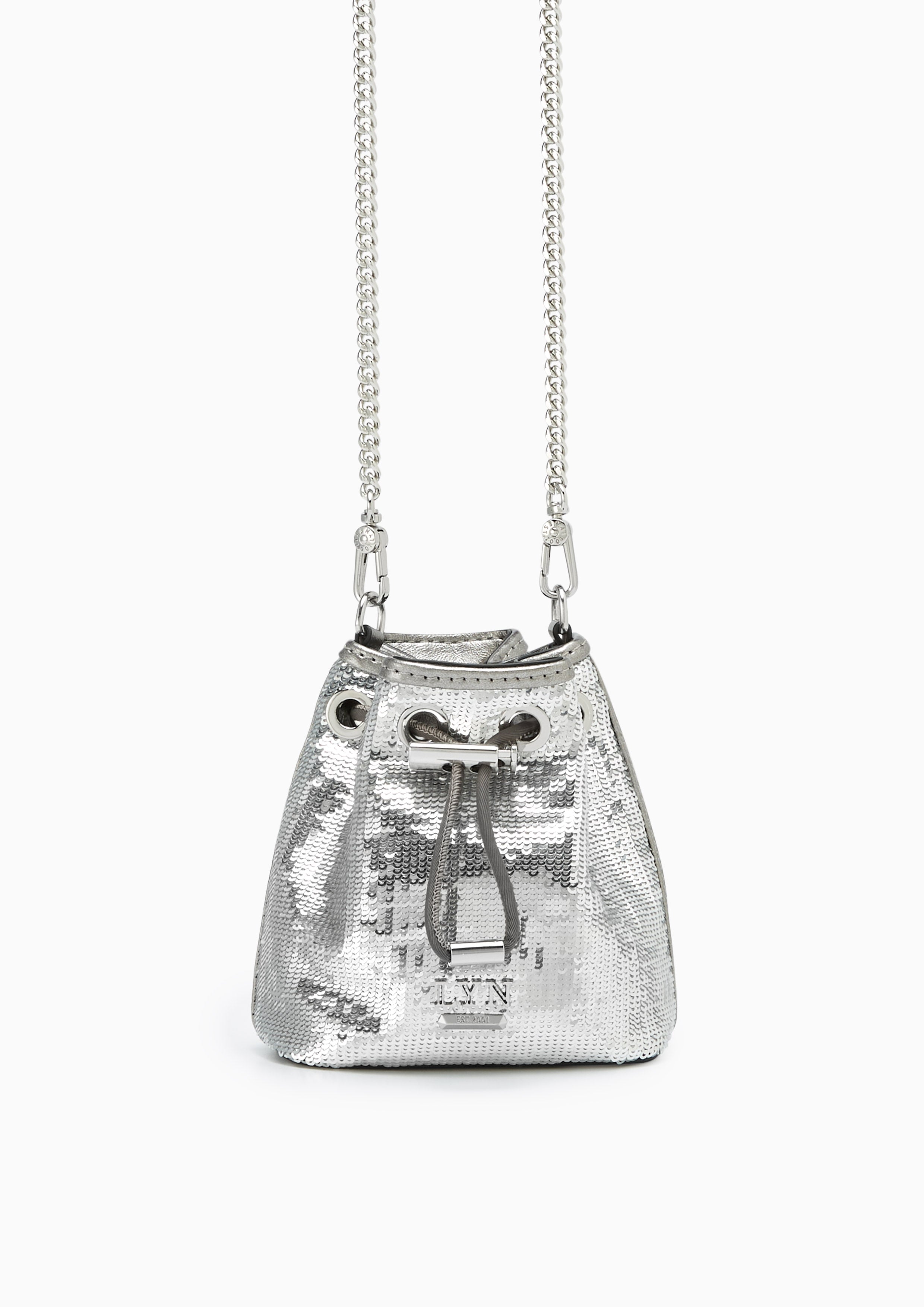 Sparkle Mini Bucket Bag Silver