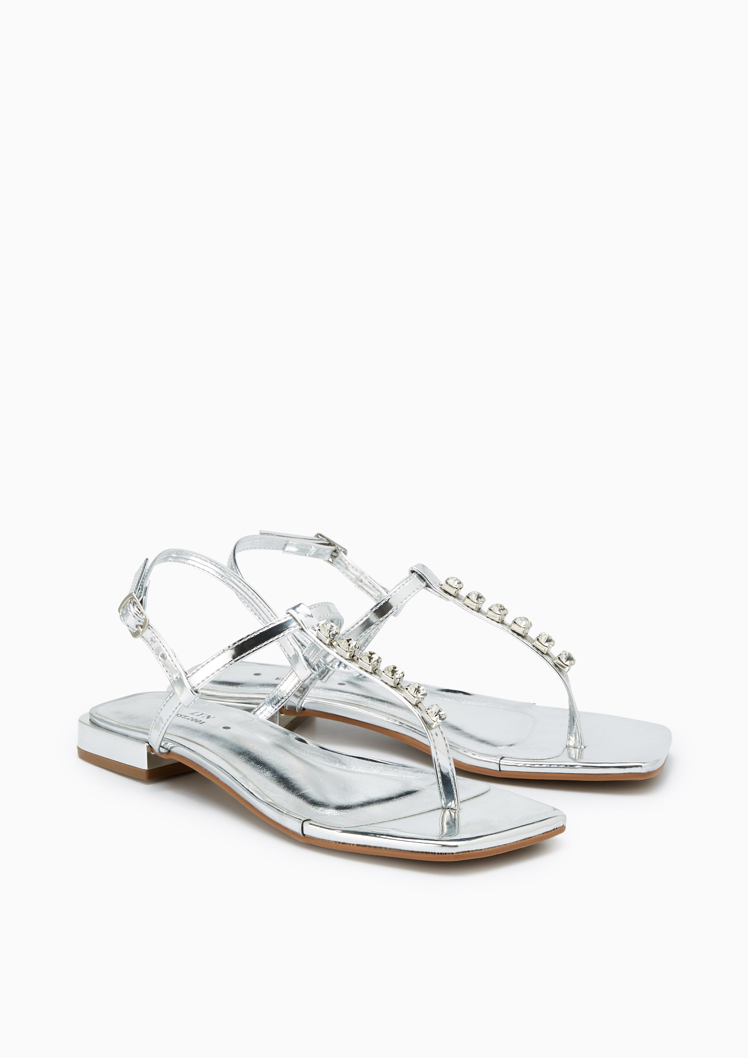 Montana Flat Slingbacks Silver