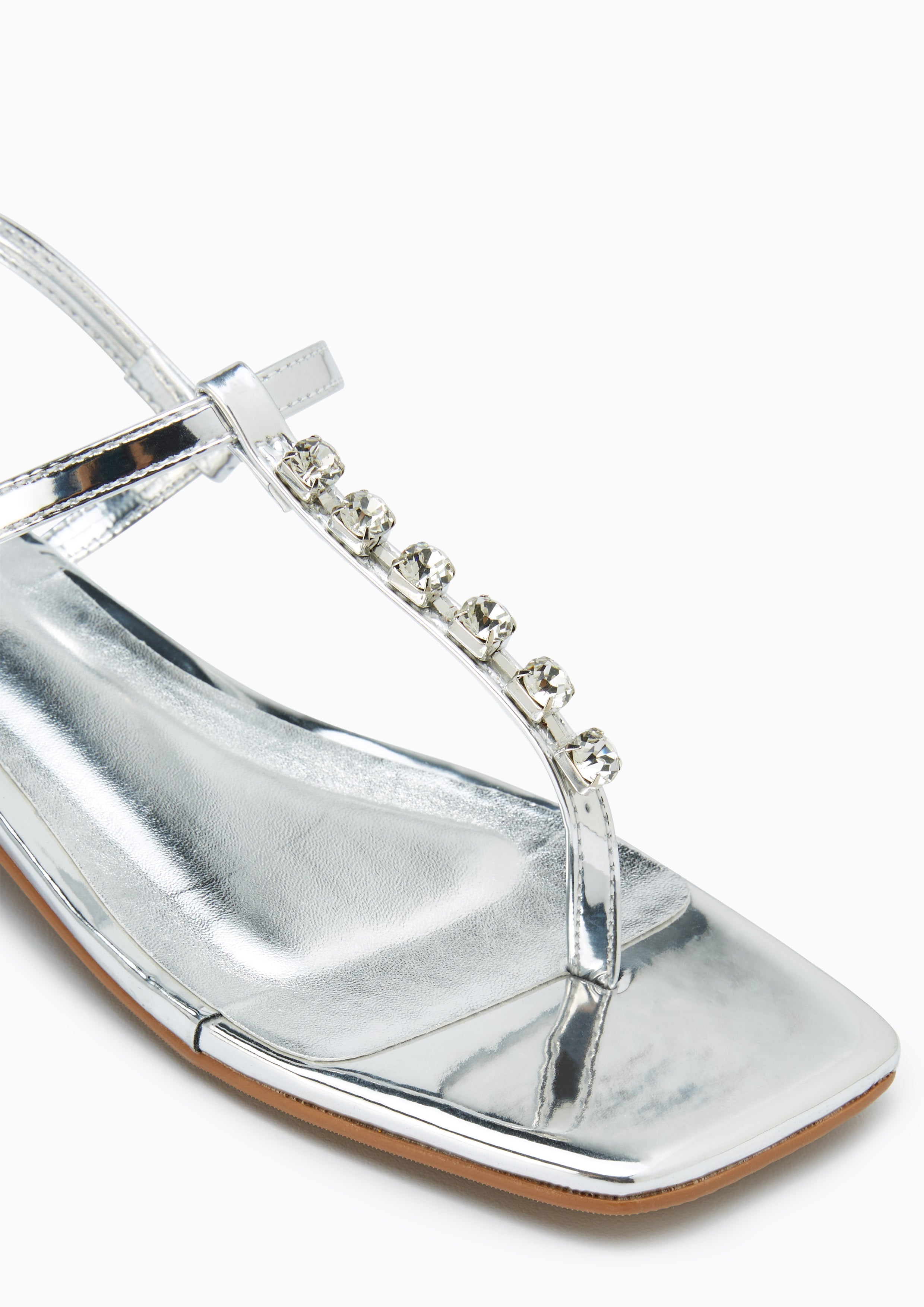 Montana Flat Slingbacks Silver