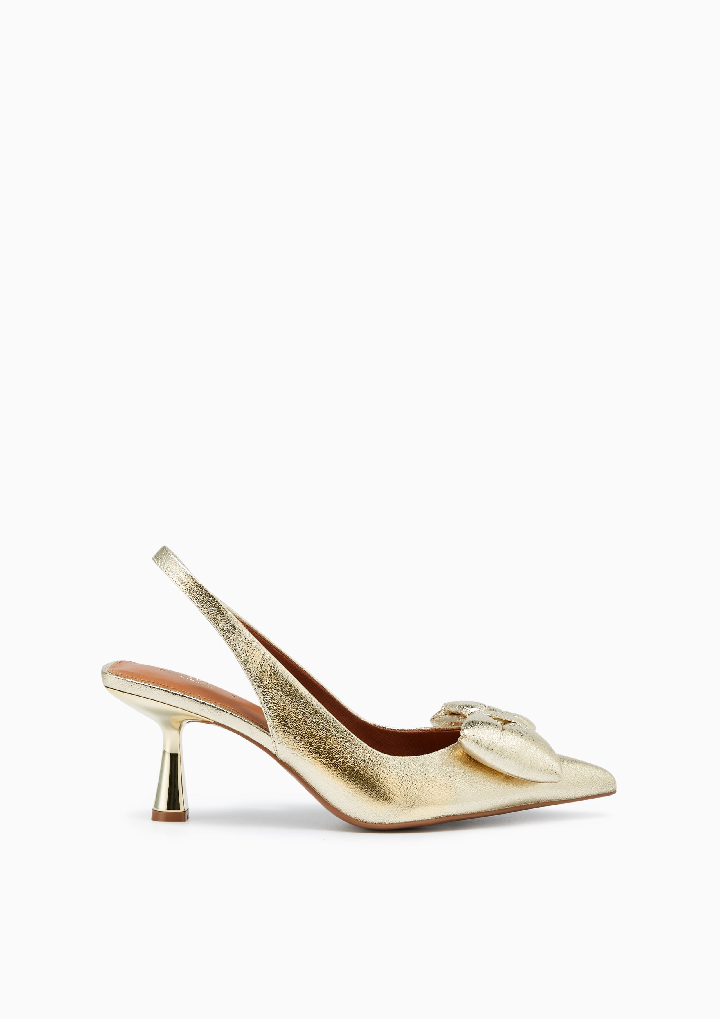 Bow Berry Slingback Gold