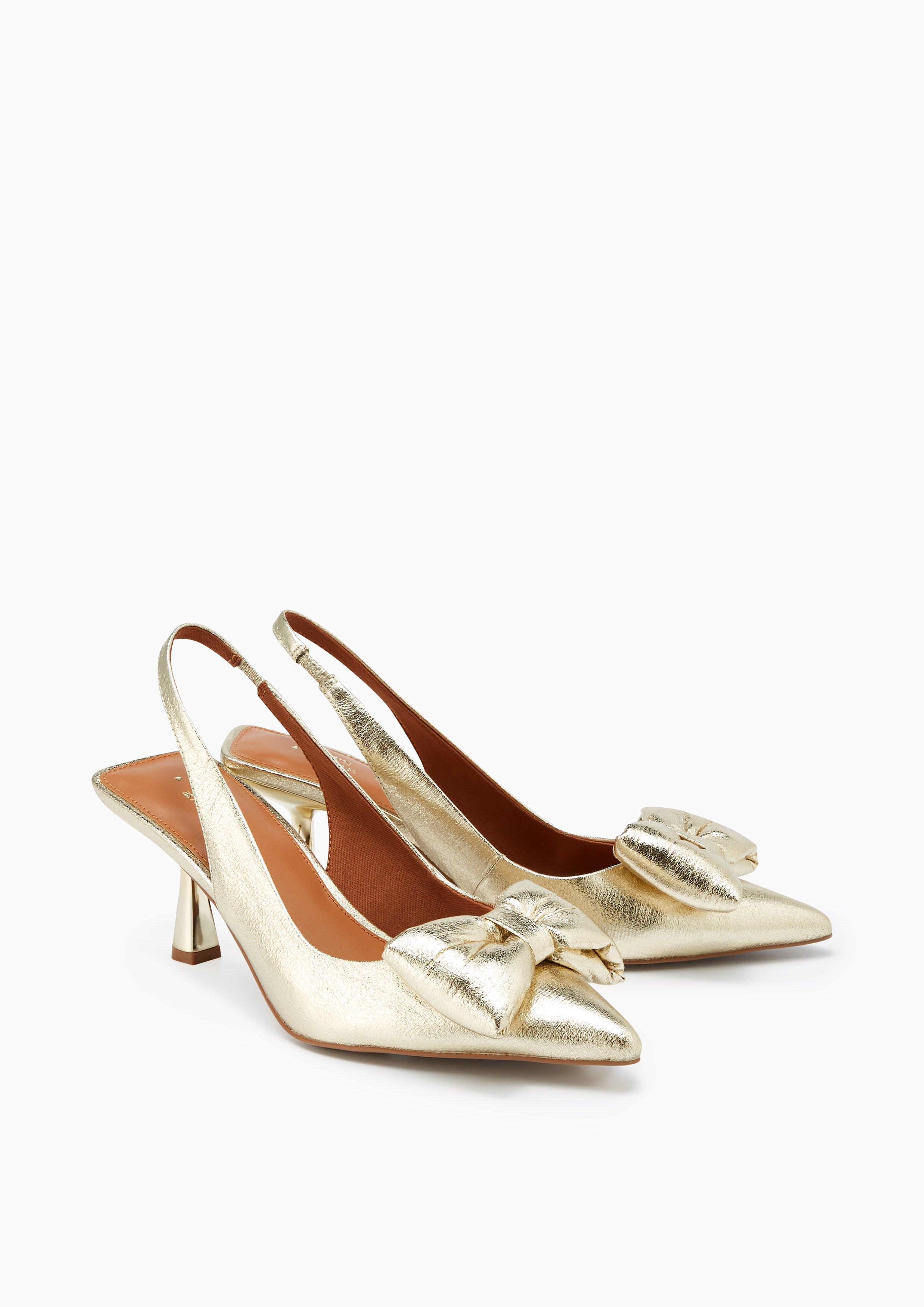 Bow Berry Slingback Gold