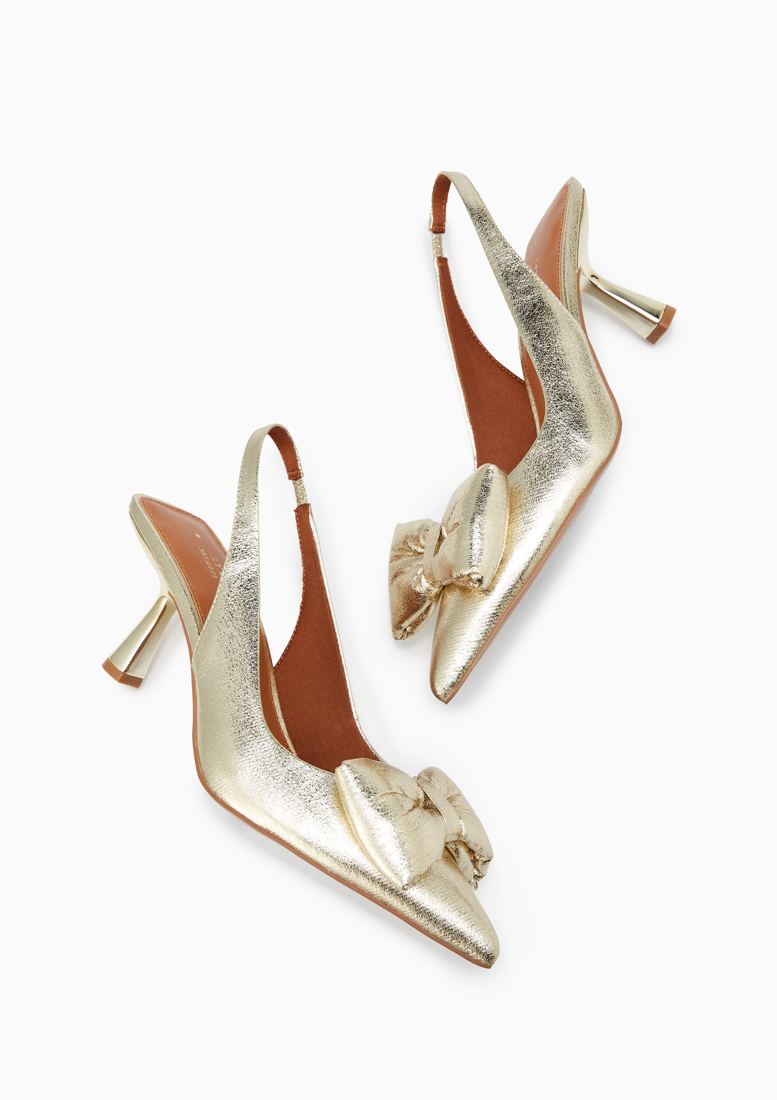 Bow Berry Slingback Gold