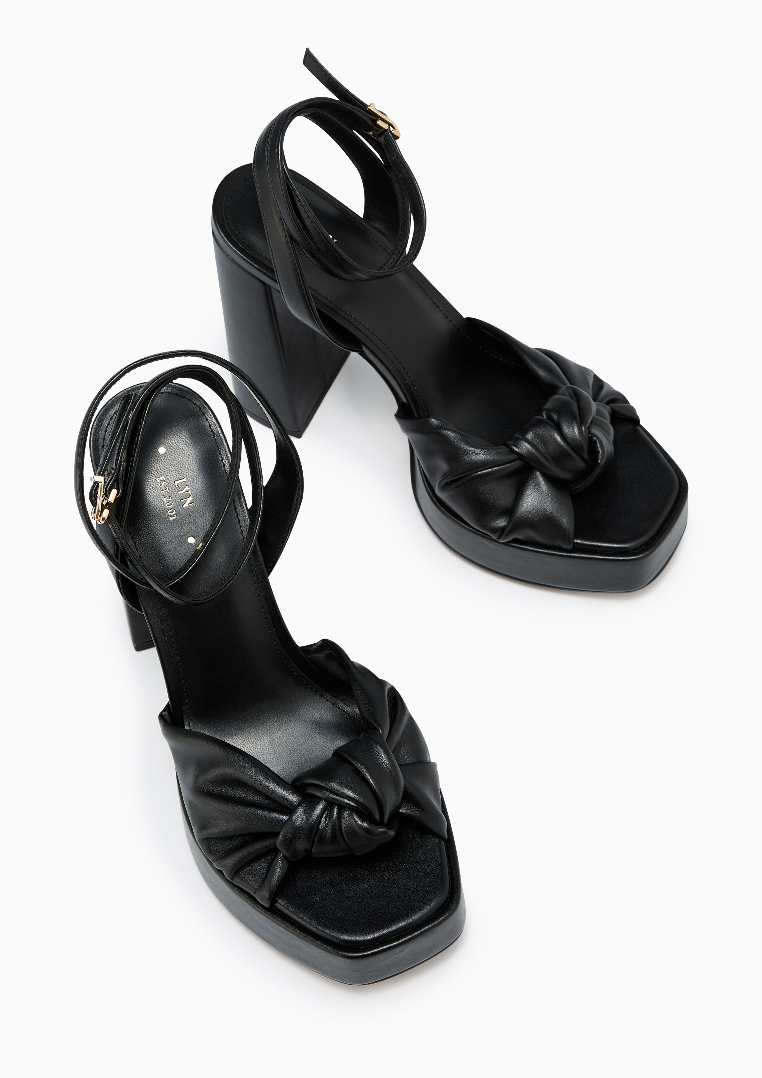 Begonia Platform Heel Slingbacks Black