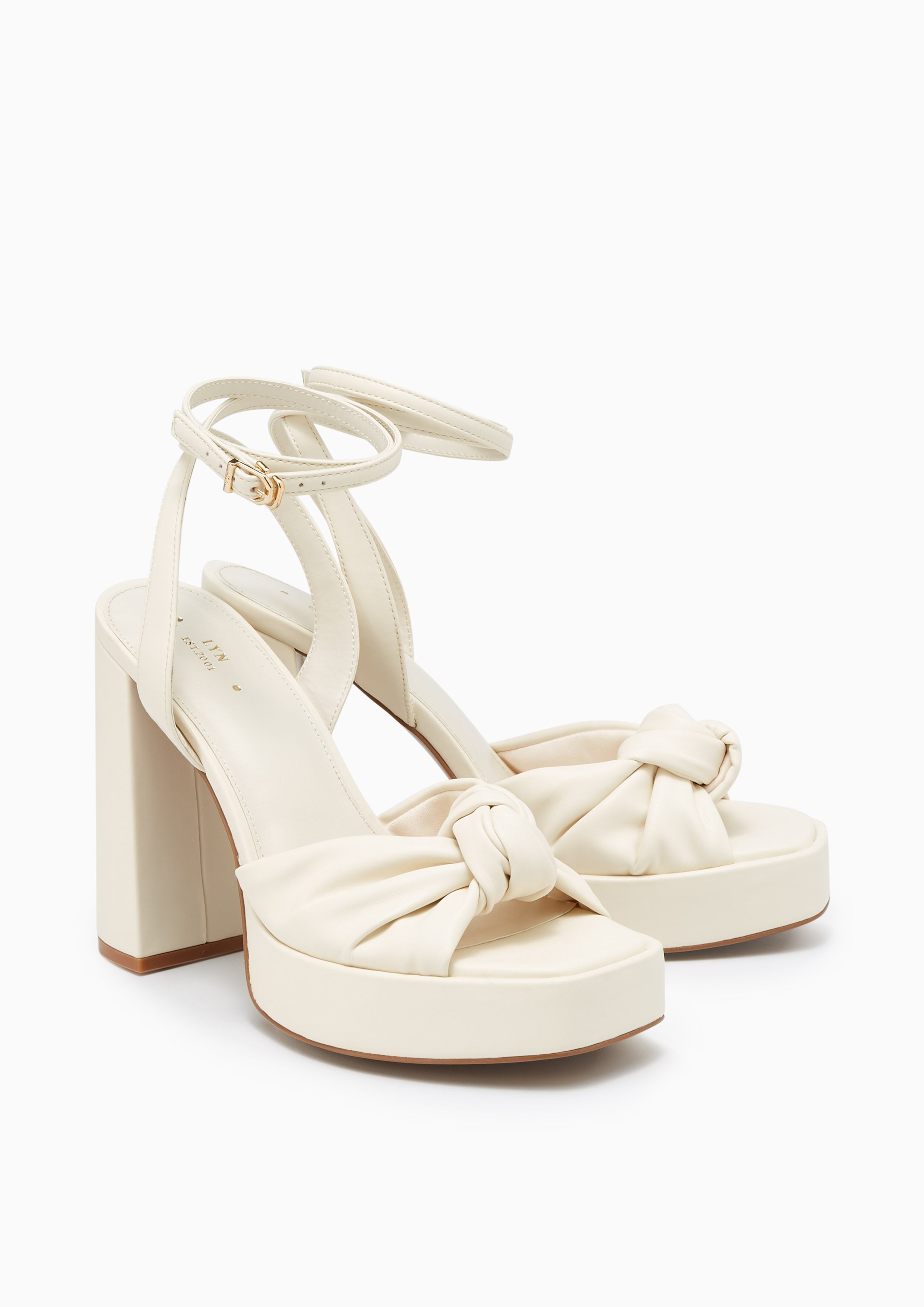 Begonia Platform Heel Slingbacks Ivory