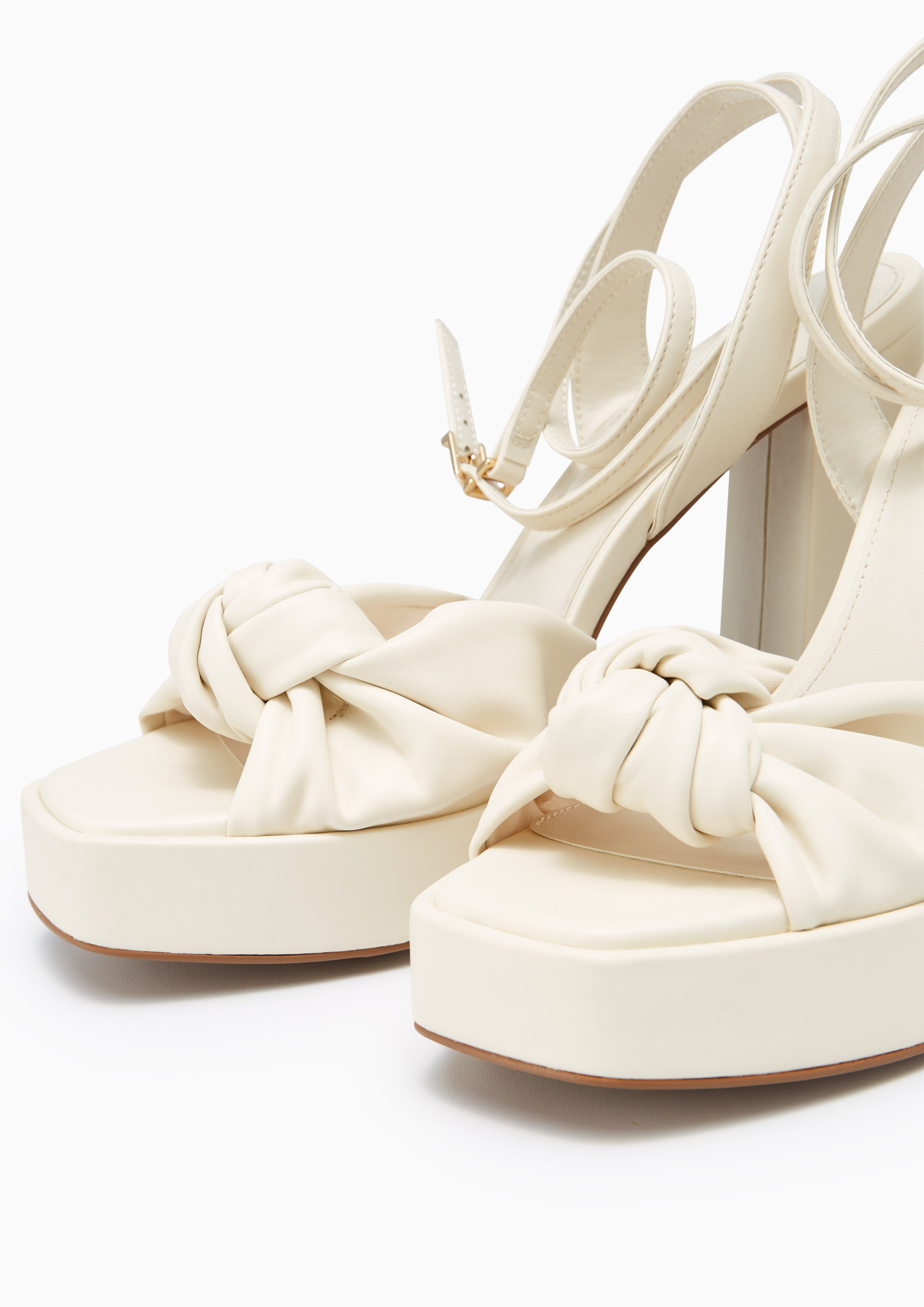 Begonia Platform Heel Slingbacks Ivory