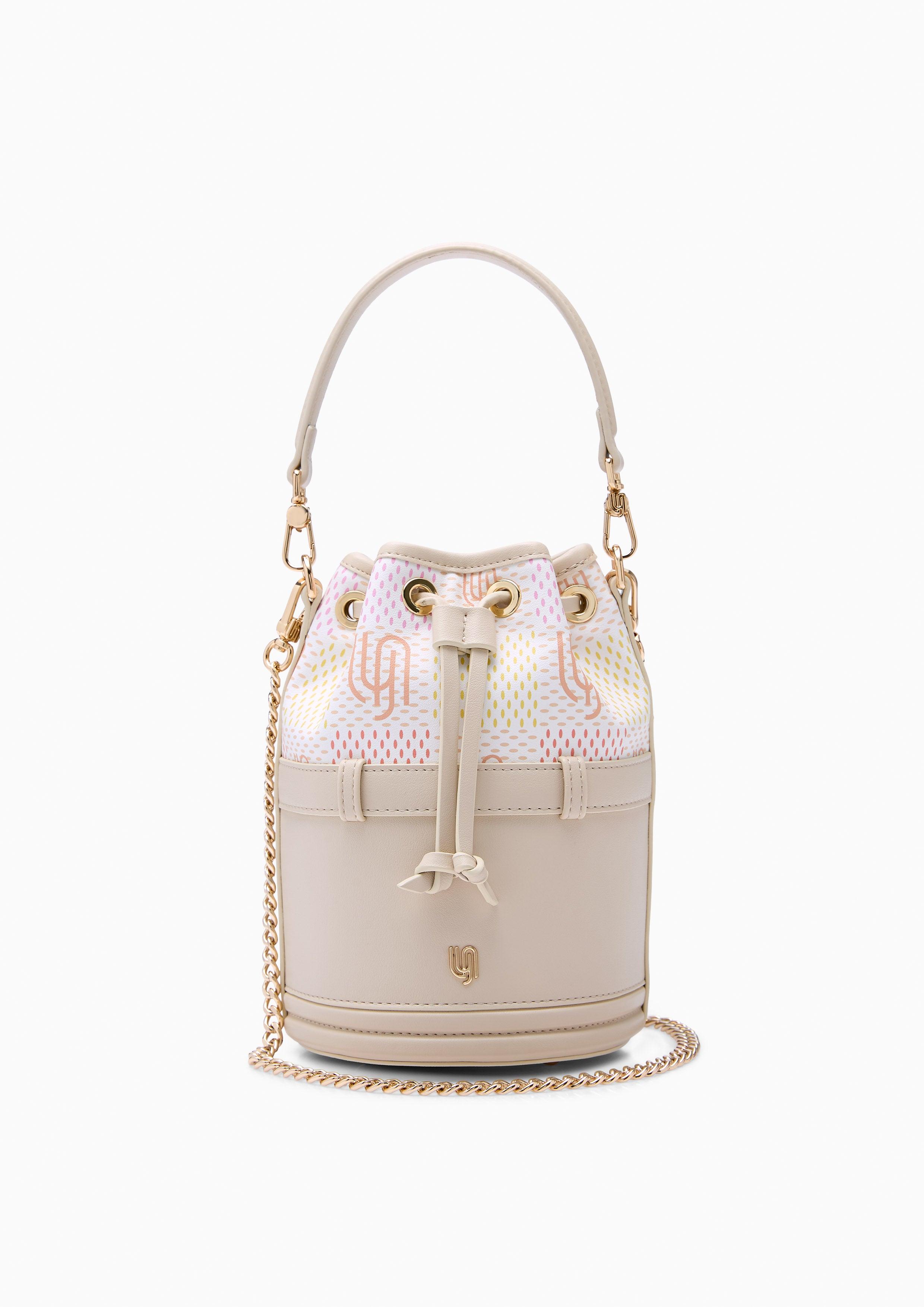 Poppin Inf Mini Bucket Printed Beige