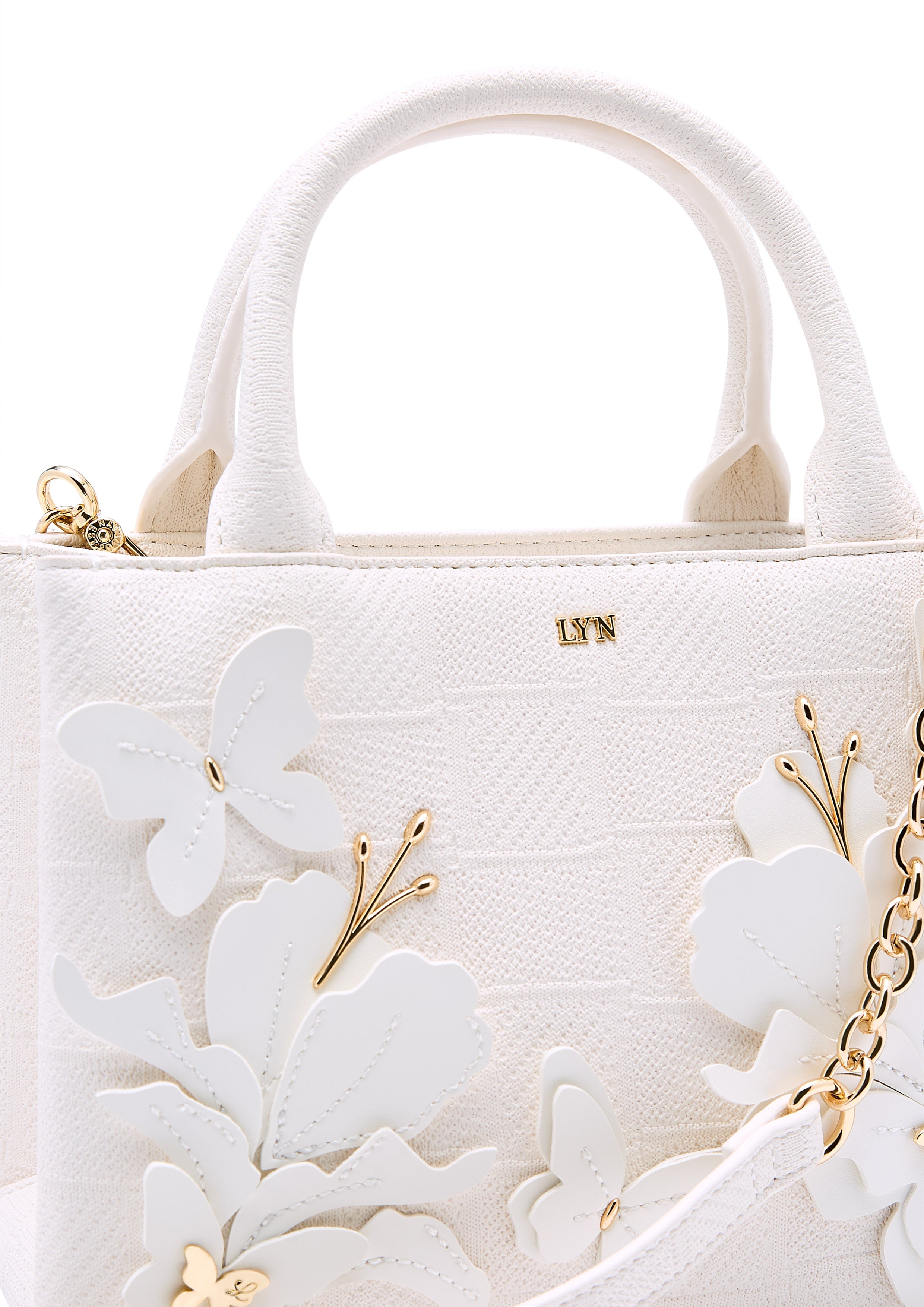 Papier M Top Handle Bag White