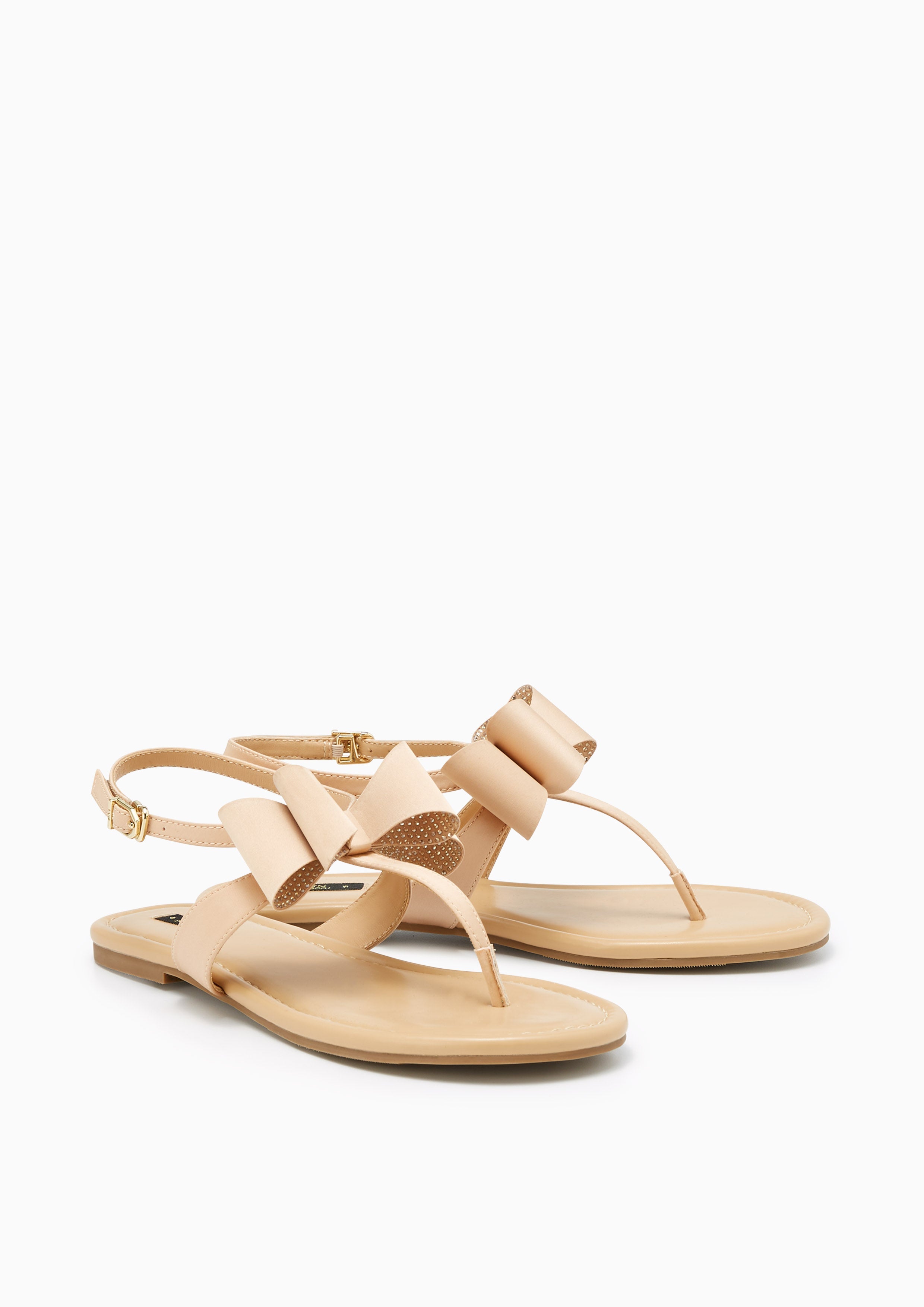 Icy Flat Sandals Beige