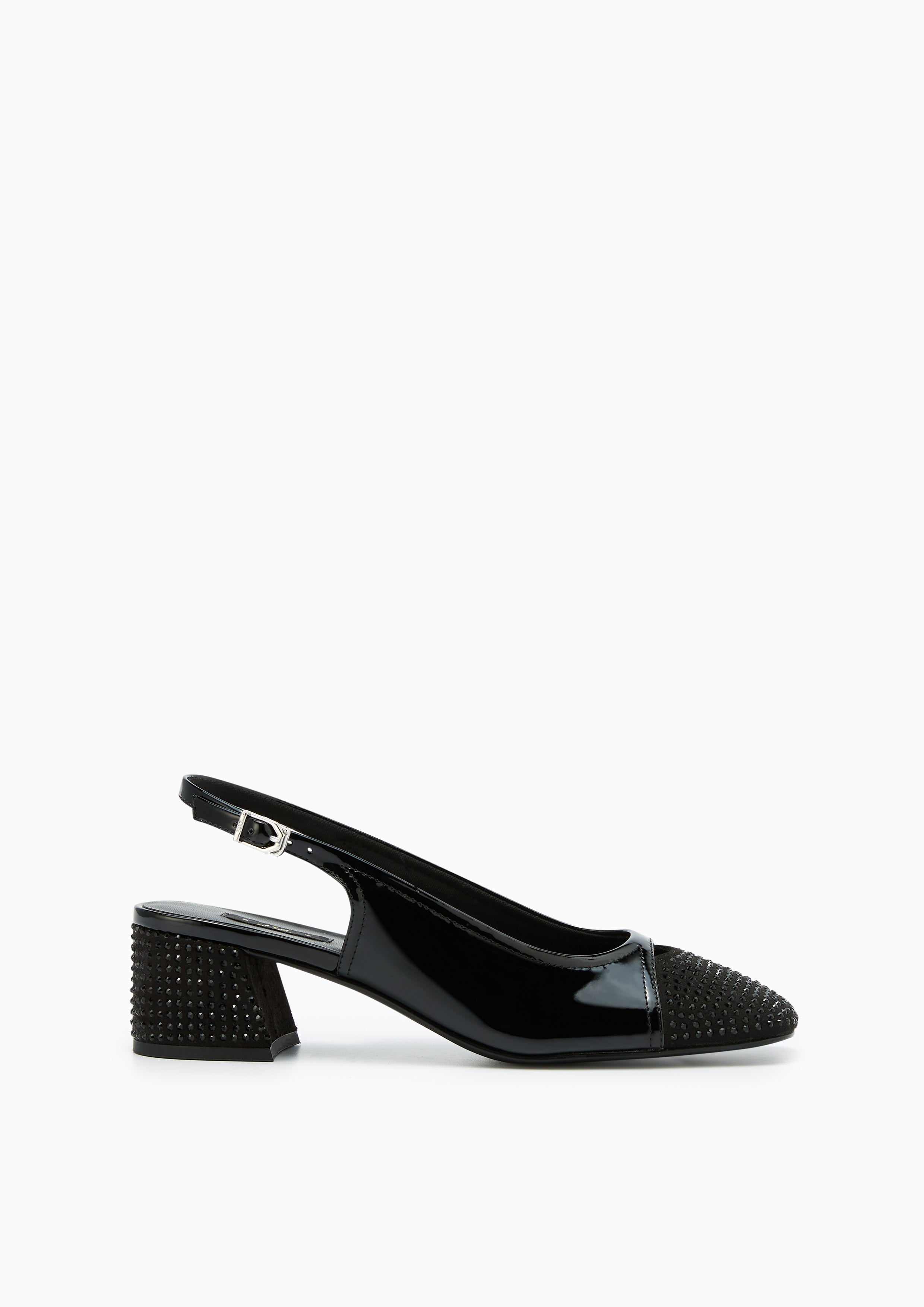 Celes Heel Slingbacks Black