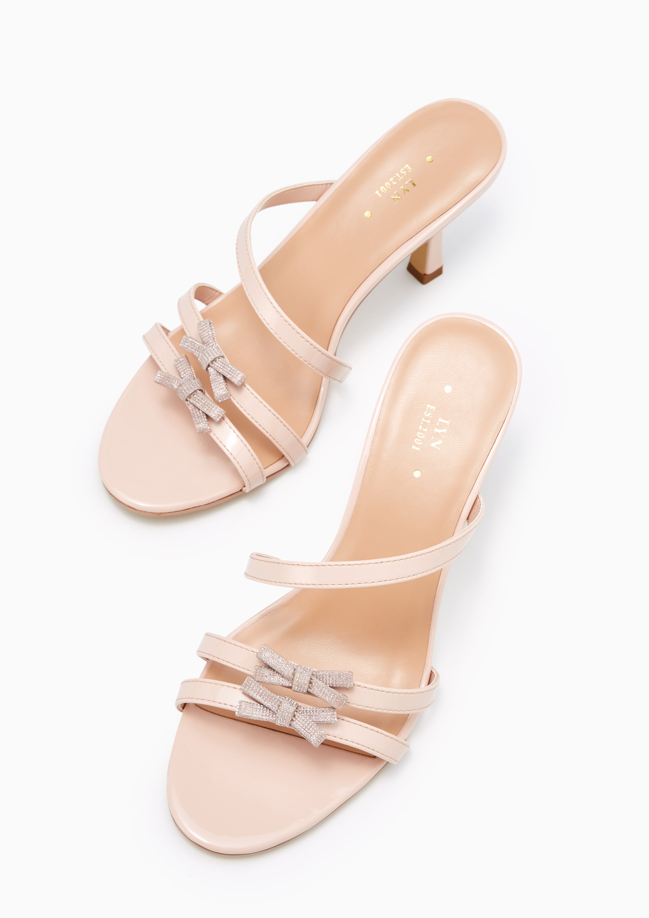 Lemony Mid Heel Sandals Pink