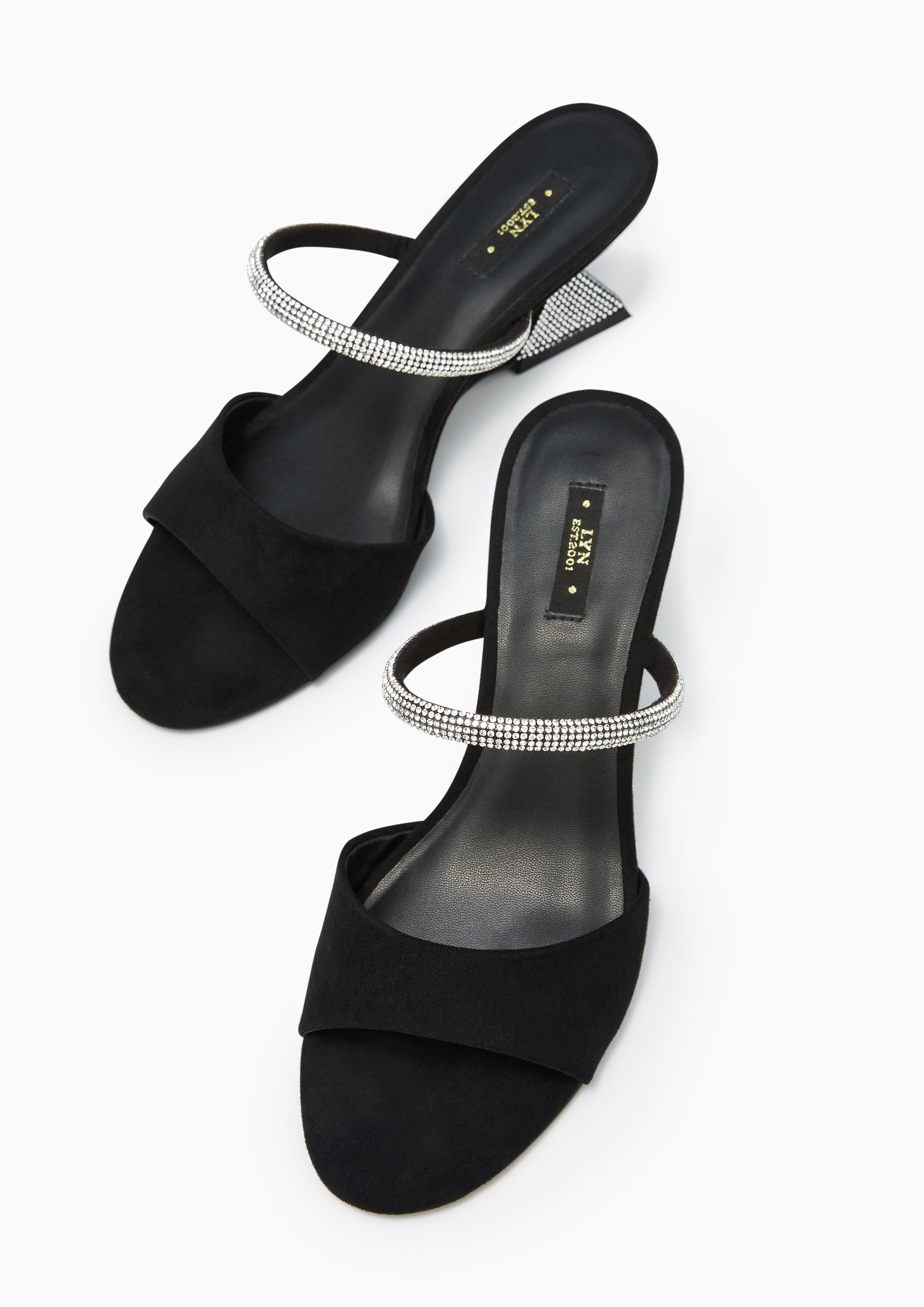 Gemma Low Heel Sandals Black