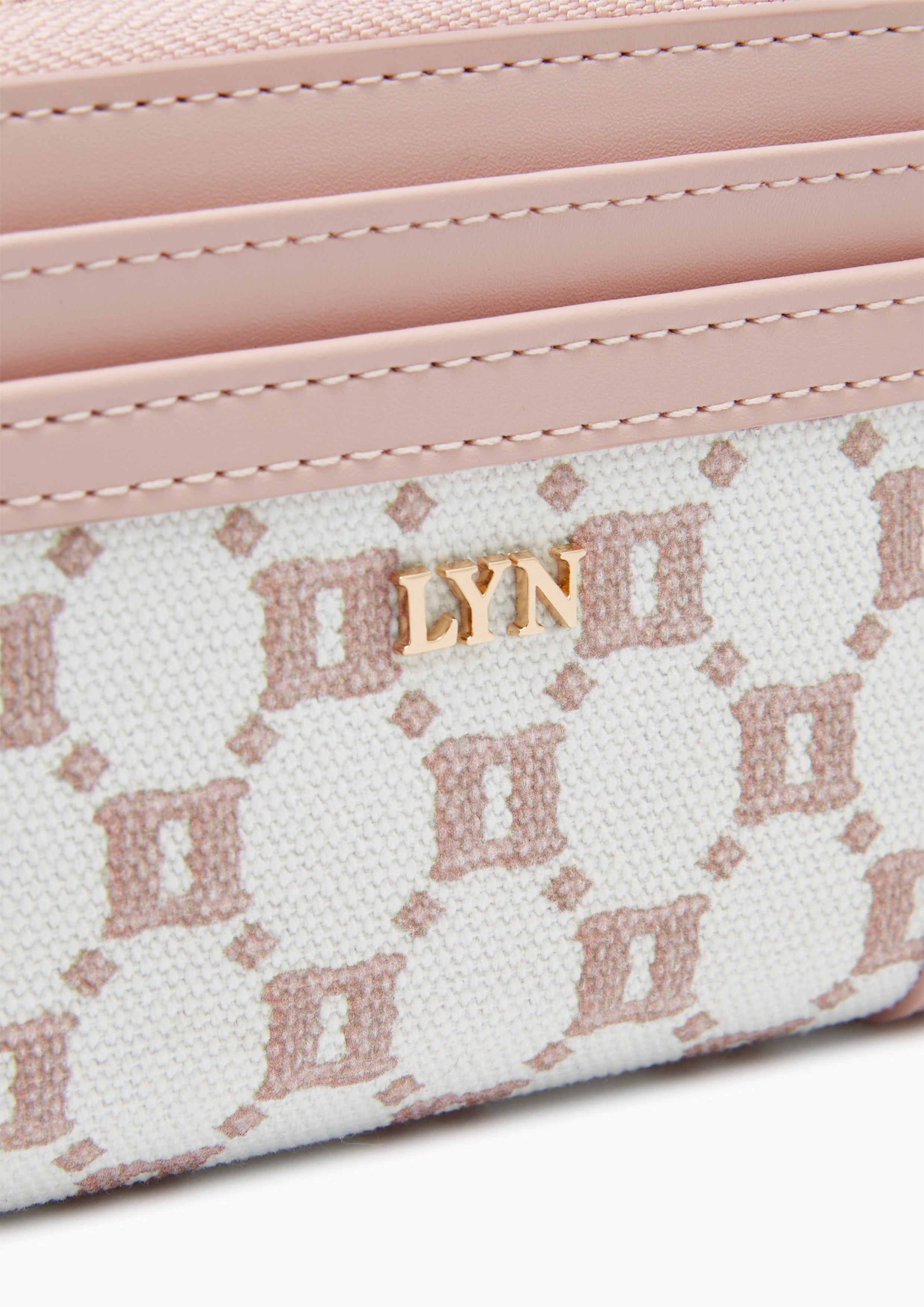 Bae Zip Around Short Wallet Printed Pink