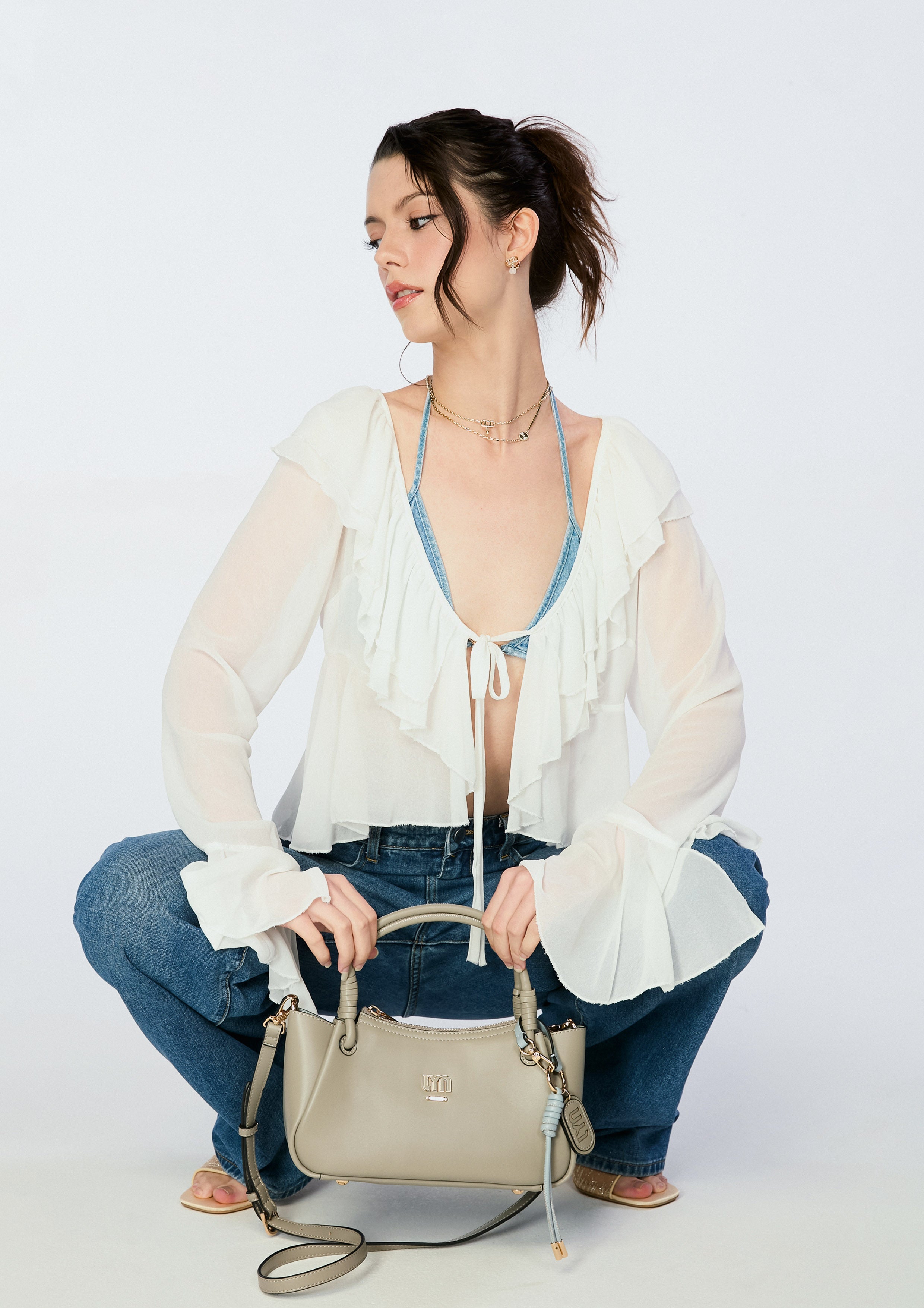 Kayla S Shoulder Bag Grey