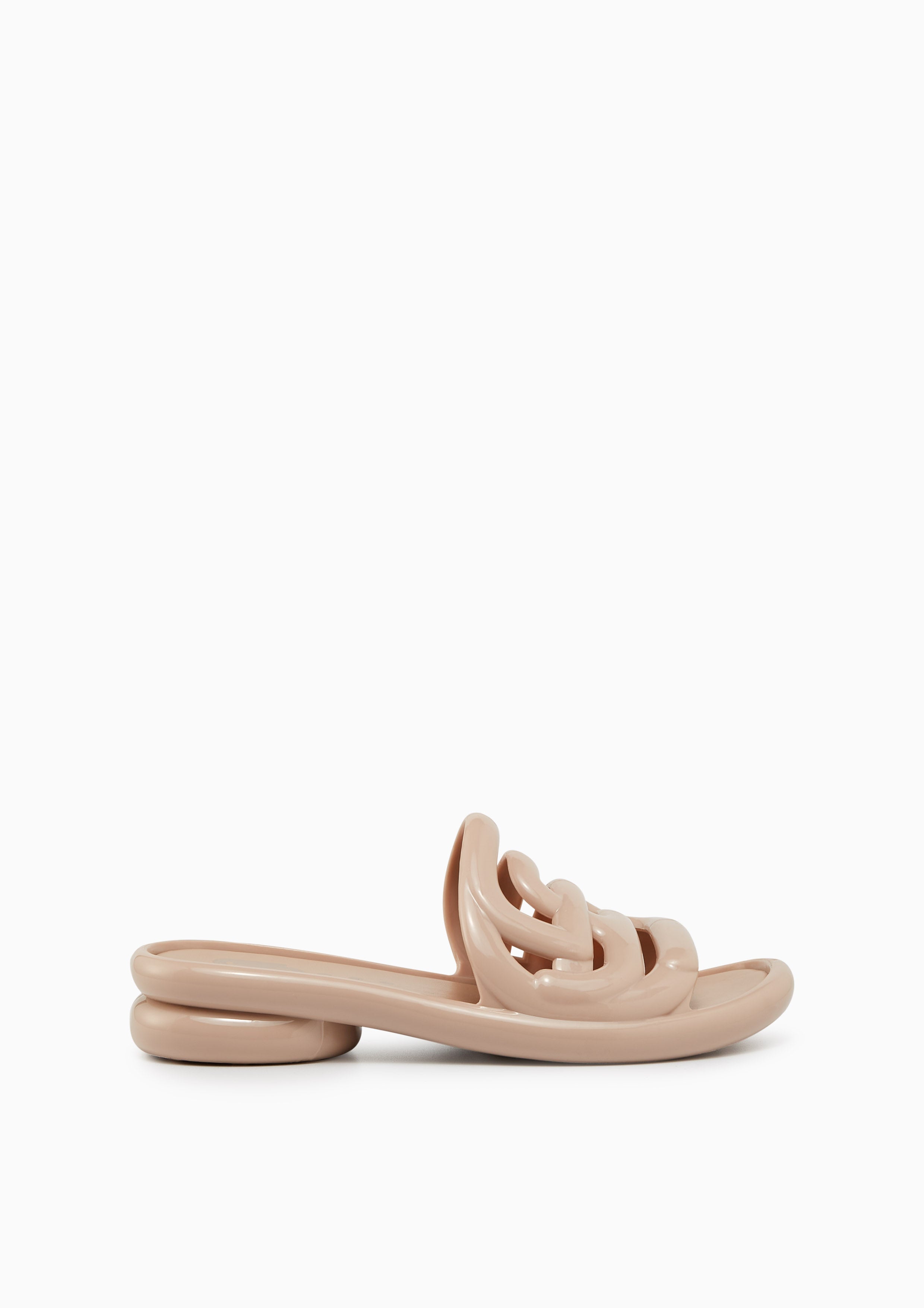 Josephine Jelly Flat Sandals Beige