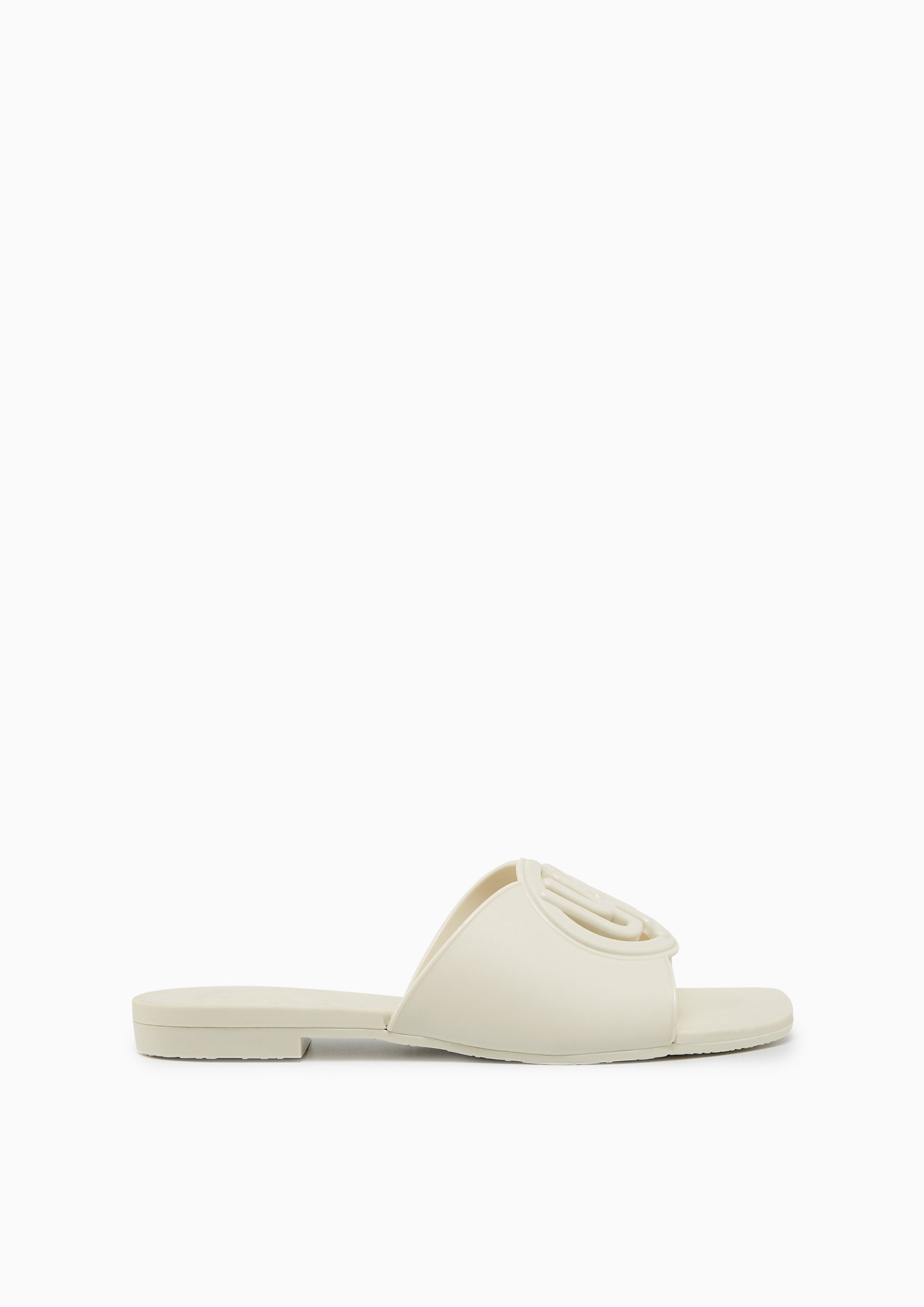 Josie Jelly Flat Sandals Ivory