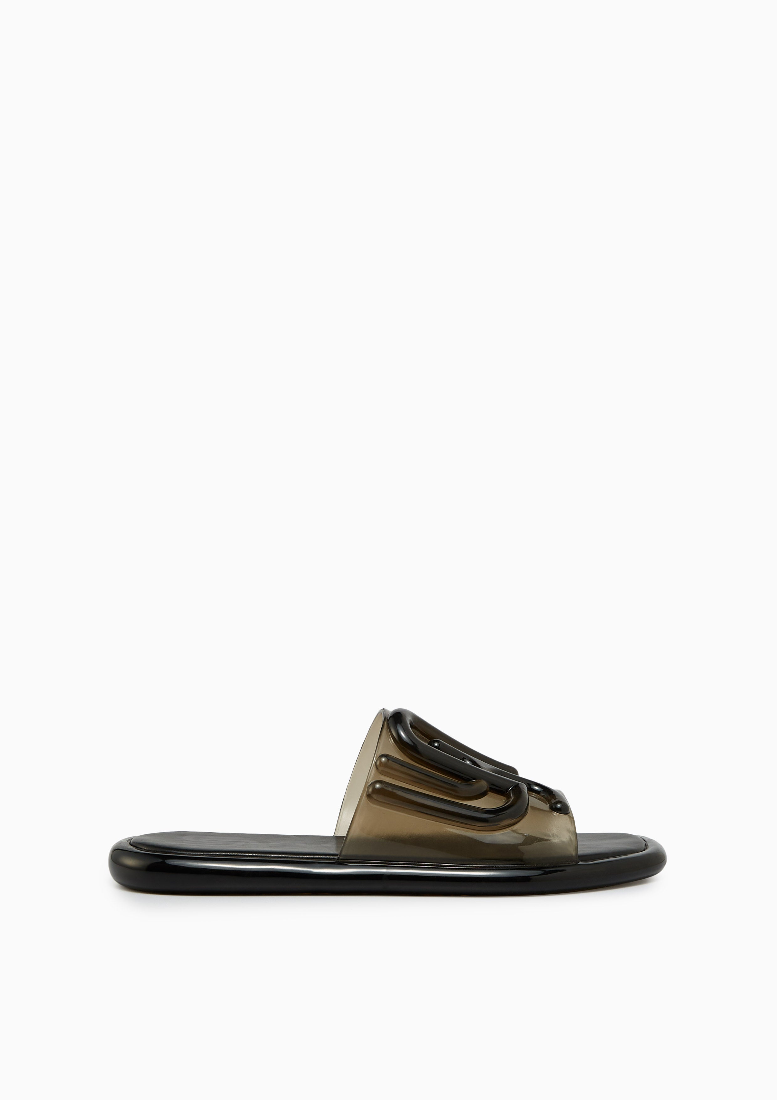 Jilly Jelly Flat Sandals Black