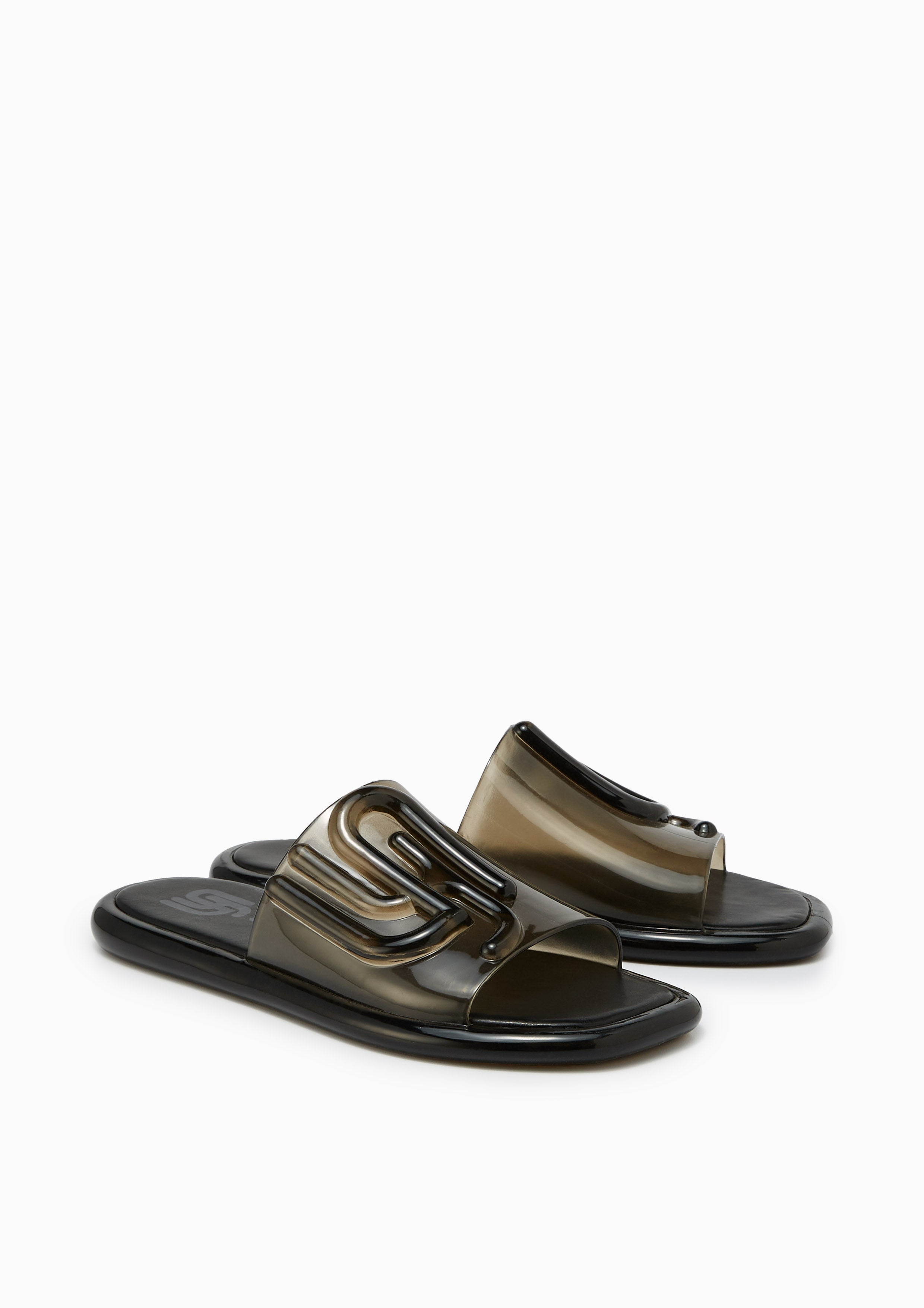 Jilly Jelly Flat Sandals Black