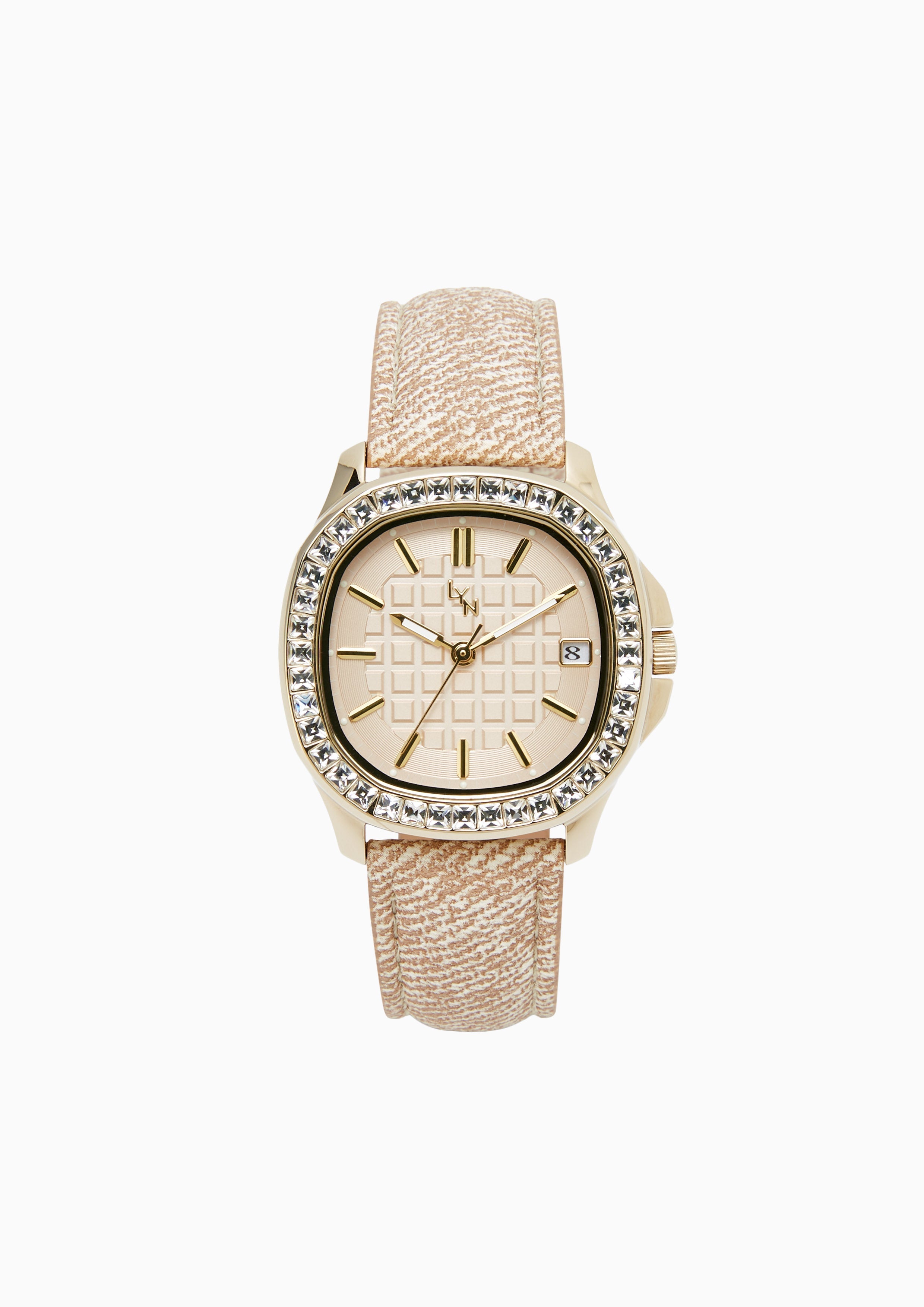 Nicole Denim Watch Beige