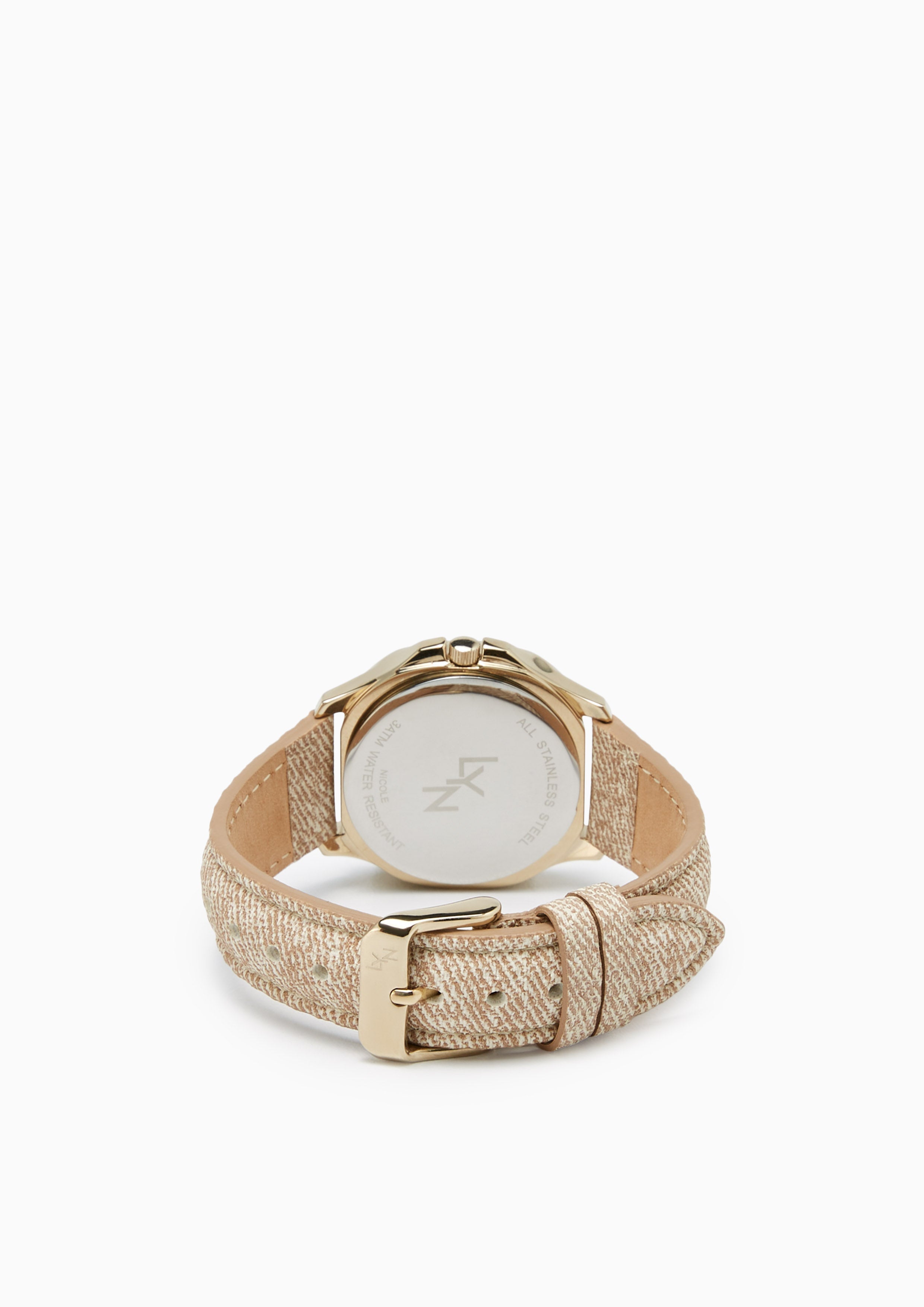 Nicole Denim Watch Beige