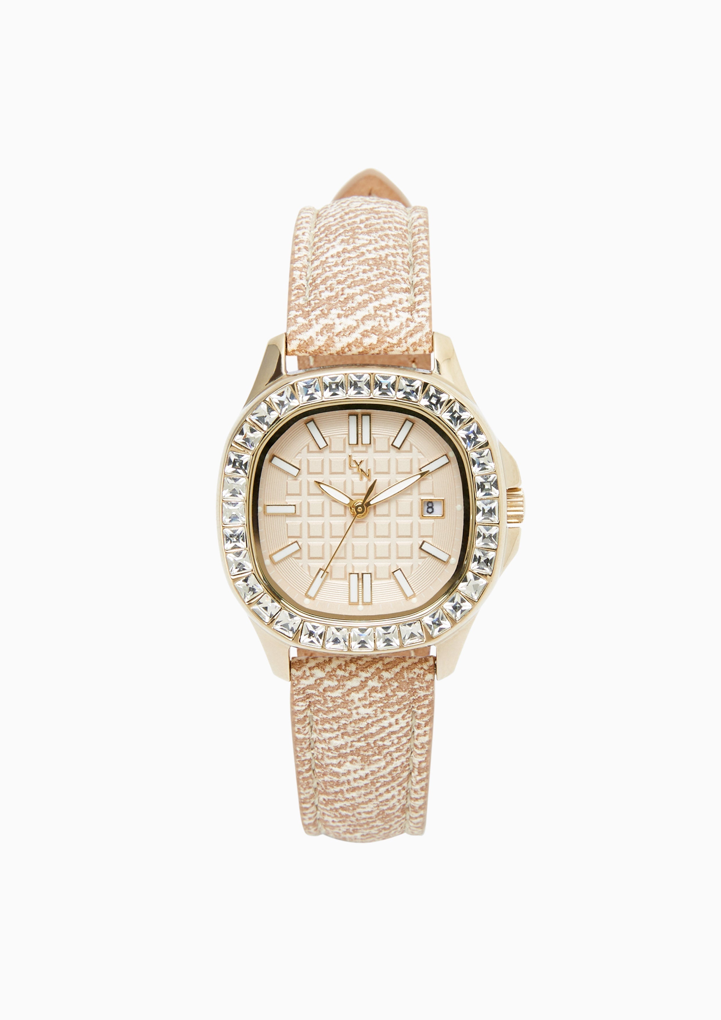 Lady Nicole Denim Watch Beige