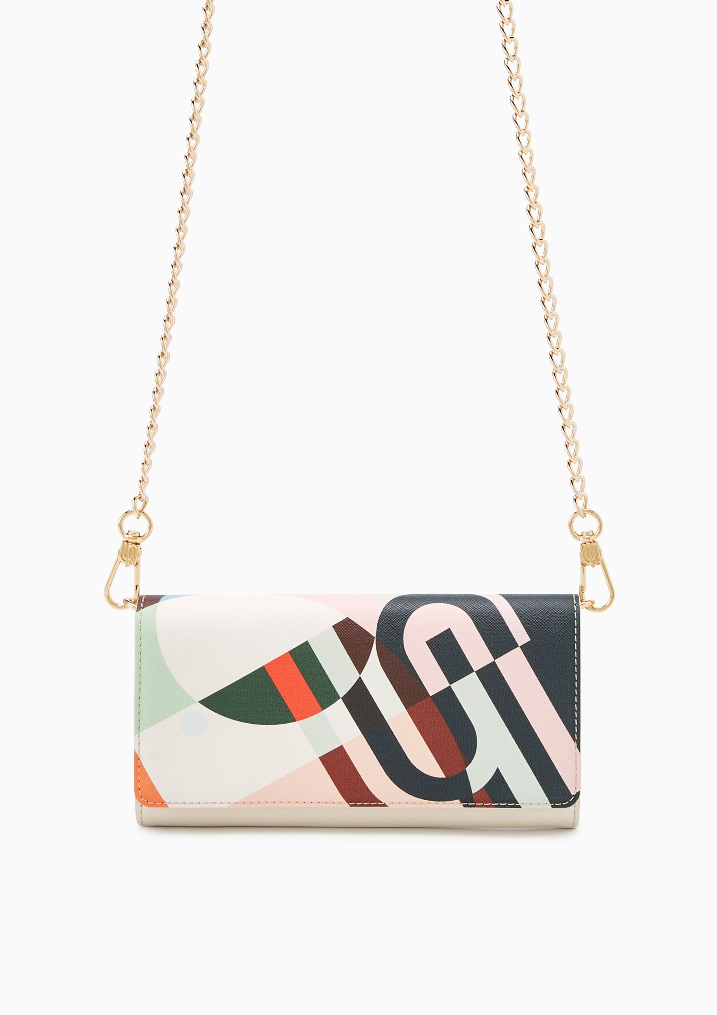 Maddie Long Wallet On Chain Off-White