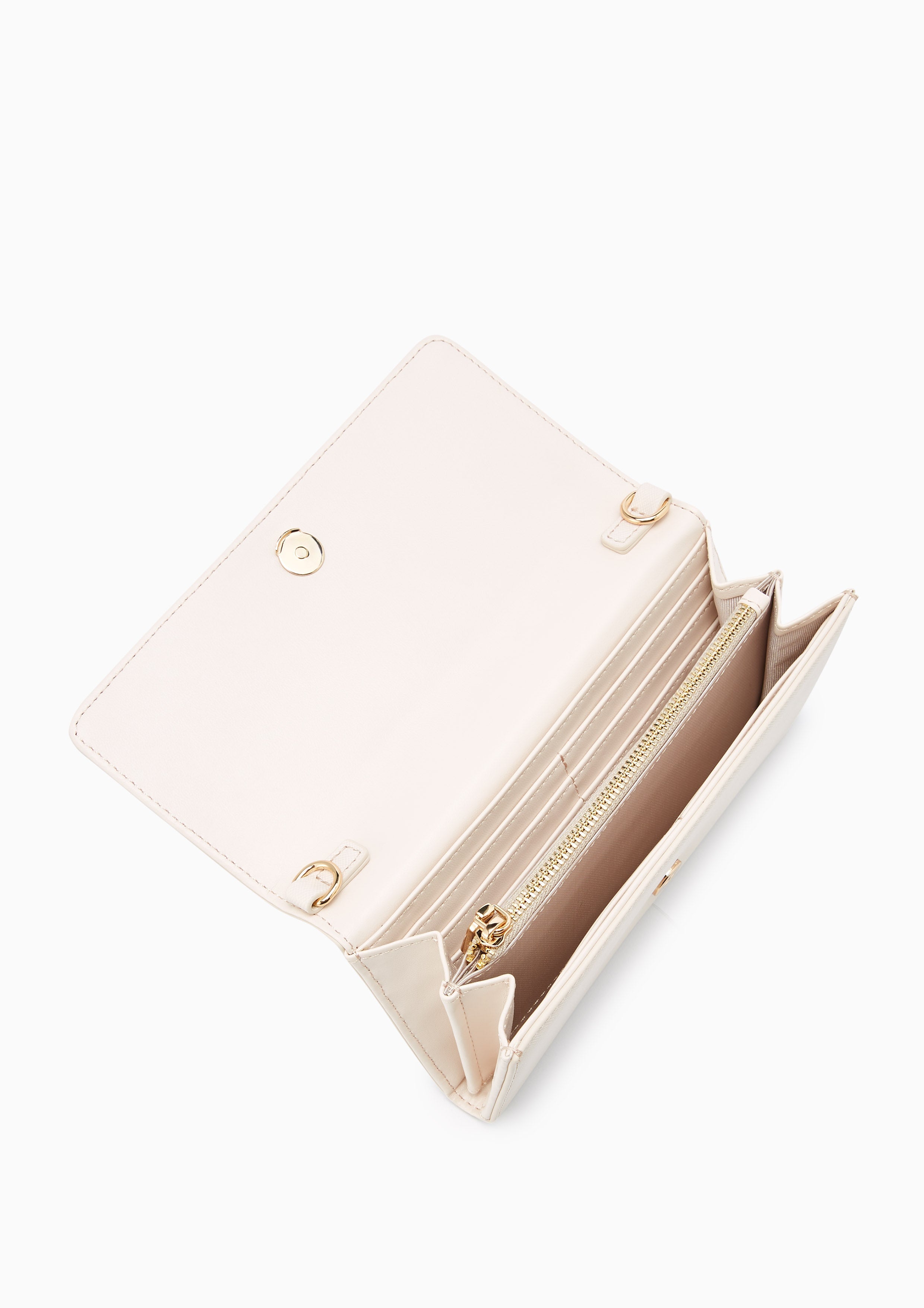Maddie Long Wallet On Chain Off-White