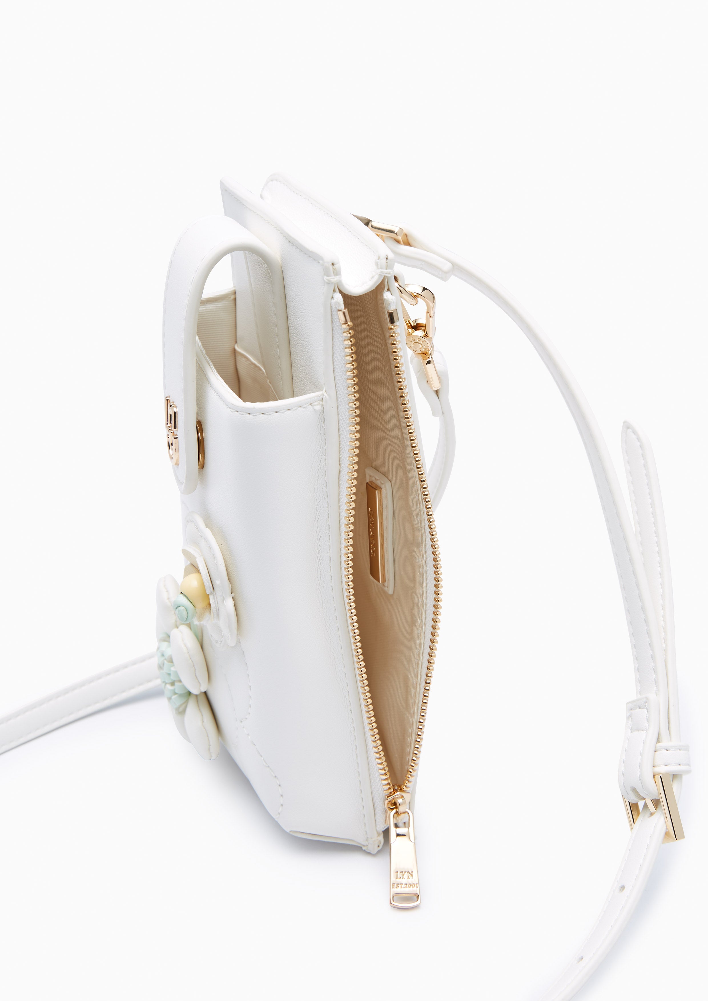 Sanna Mobile Sling Crossbody Bag Ivory