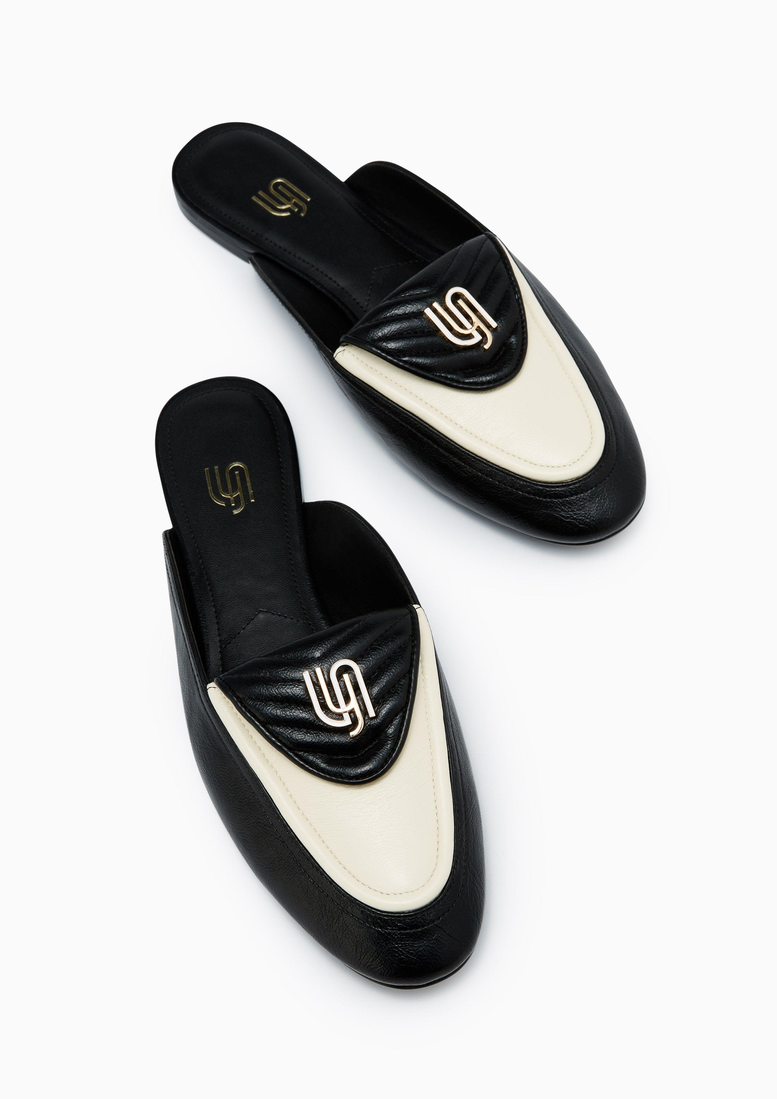 Kiara Infinite Flat Mules Black